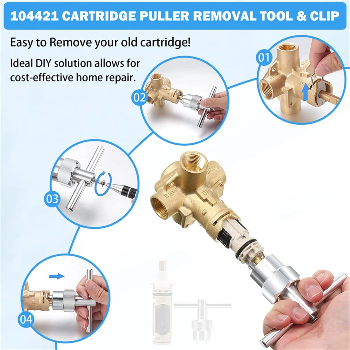 1222 Сменные картриджи для Moen 104421 инструмент удаления картриджа съемник