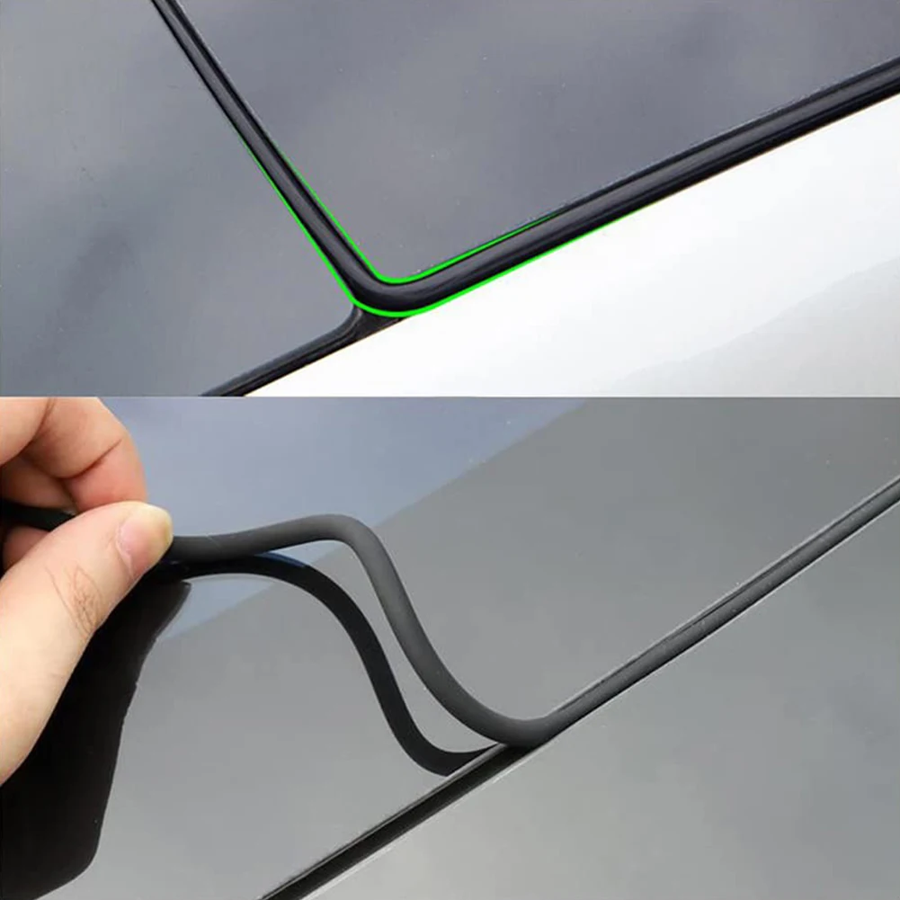 Car Sealing Strips Kit Windshield Roof Soundproof Rubber Weather Draft Seal Strip For Tesla Model 3 Y Damping Sound Insulation |