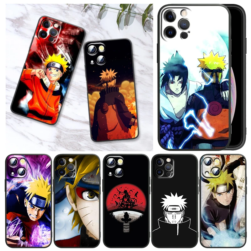 

Japanese Naruto Naruto For Apple iPhone 13 12 Pro Max Mini 11 Pro XS Max X XR 8 7 6 Plus SE2020 Black Phone Case Funda Capa