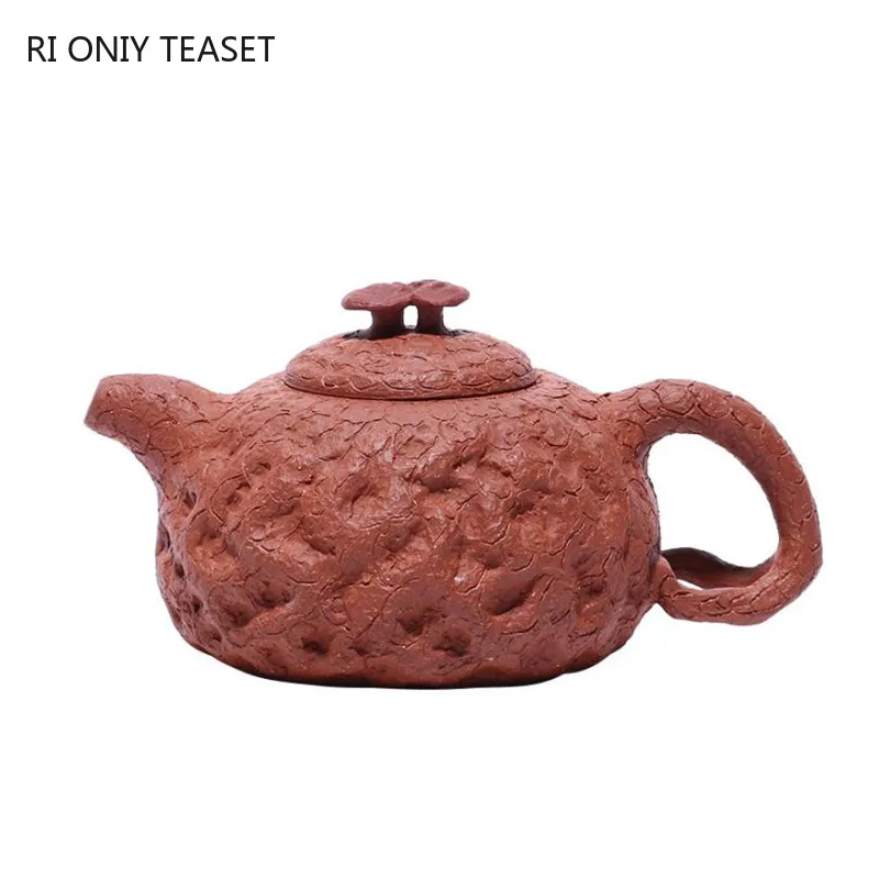 

200ml Yixing Purple Clay Teapots Famous Handmade Ganoderma Lucidum Tea Pot Home Kettle Chinese Zisha Tea Set Gifts Customized