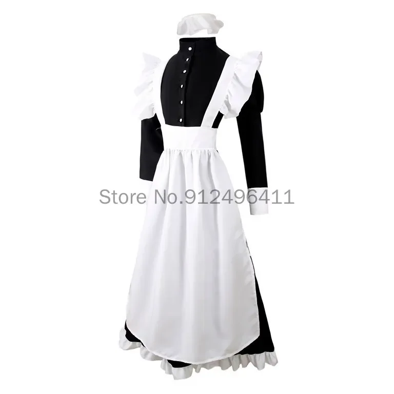 Костюм на Хэллоуин женское платье горничной косплей анимационный мир кафе для