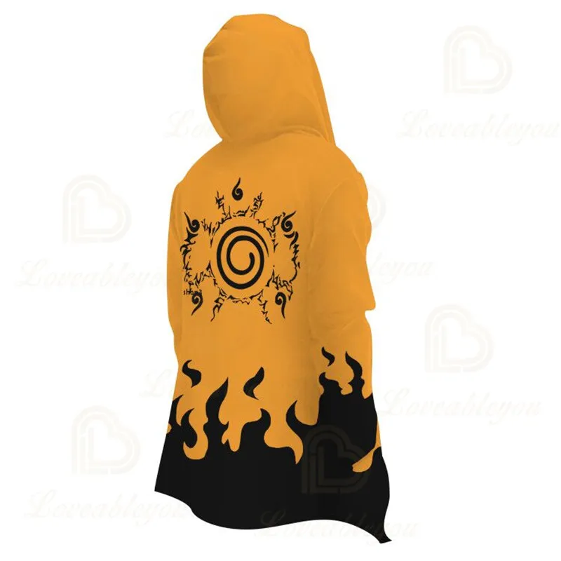 Черный женский пуловер с рисунком аниме Акацуки плащ капюшоном Итачи учихи