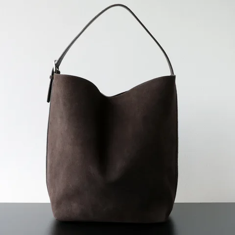 Motingsome большая замшевая сумка, большая женская зимняя повседневная сумка-тоут, роскошная натуральная матовая сумка из натуральной кожи, сумка-ведро, новинка