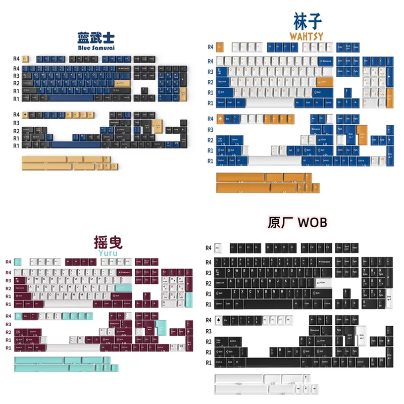 Колпачки для клавиш GMK Classic Blue Double Shot 172 ABS Полный набор Arctic Wahtsy WOB Yuru Cherry Profile MX Kailh JWK