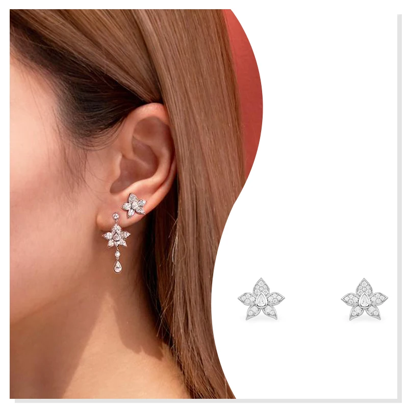 

Женские серьги из серебра 925 пробы с фианитами