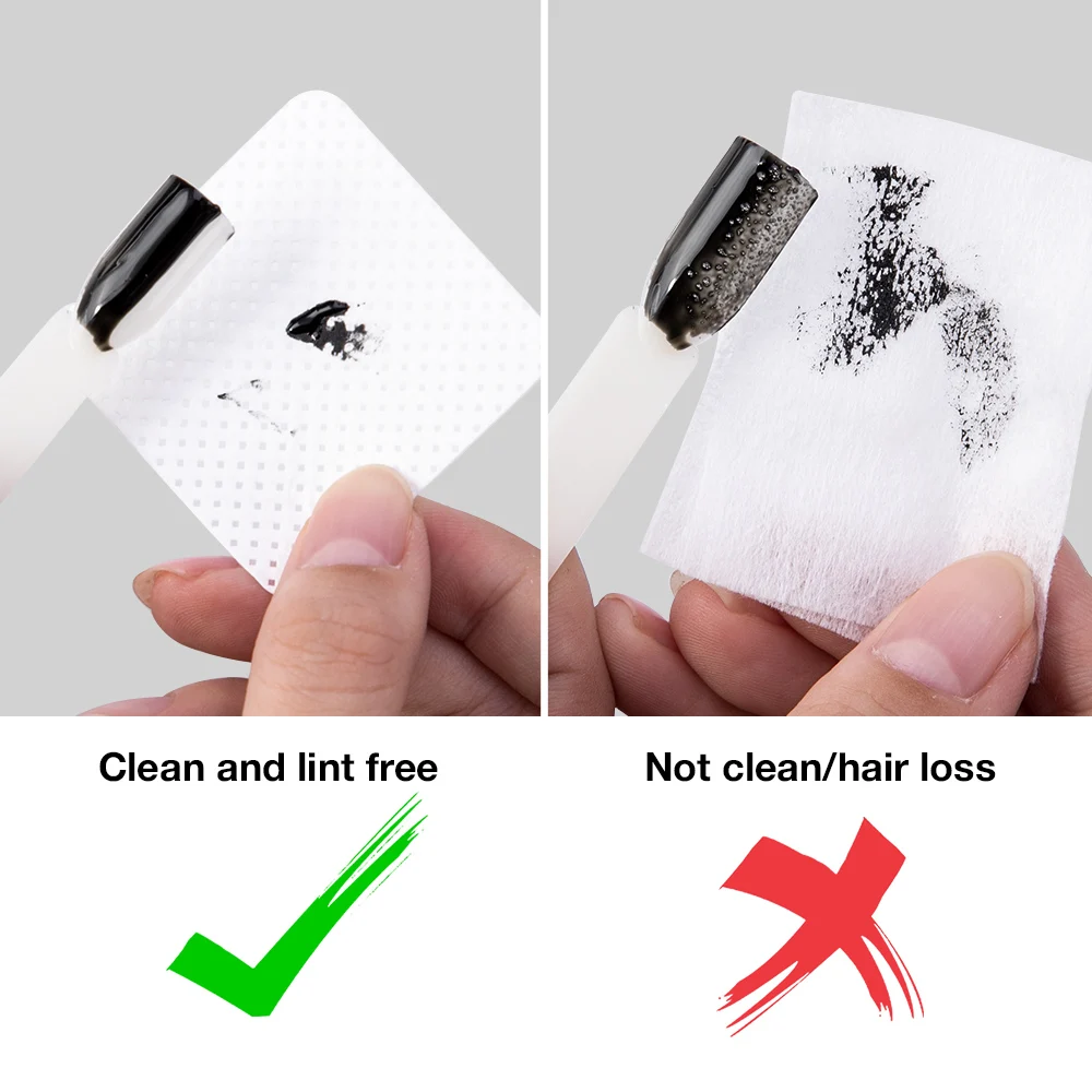 300 шт. безворсовые хлопковые салфетки для снятия гель-лака ногтей