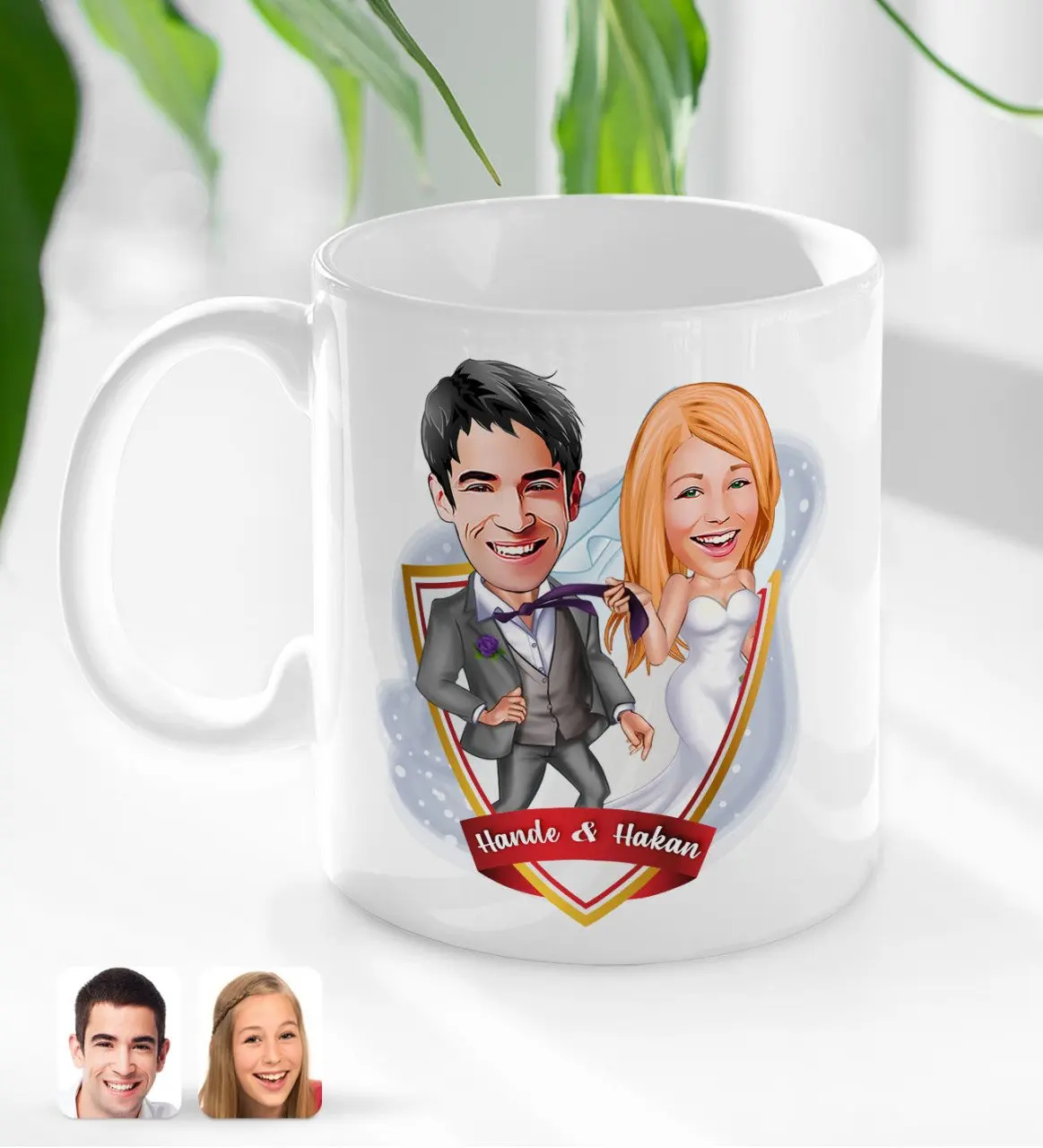 

Персонализированная карикатура для белой кружки