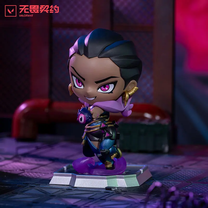 Фото Коллекционная фигурка Valorant Chibi Reyna, игровая атрибутика, ПВХ-фигурка, украшение для рабочего стола, для взрослых фанатов игр, для коллекции и демонстрации №4