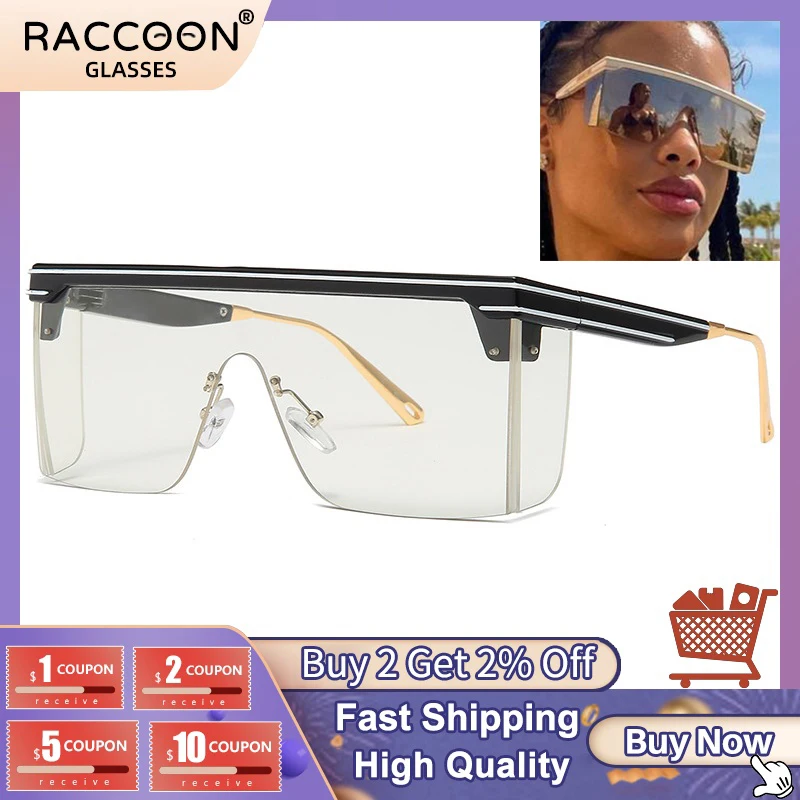 

Негабаритные Современные Модные Солнцезащитные Очки Для Женщин И Мужчин Без Оправы, Роскошные Гламурные Дизайнерские Солнцезащитные Очки,...