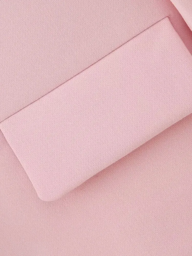 Женский офисный костюм-двойка свободный пиджак с длинным рукавом и шорты