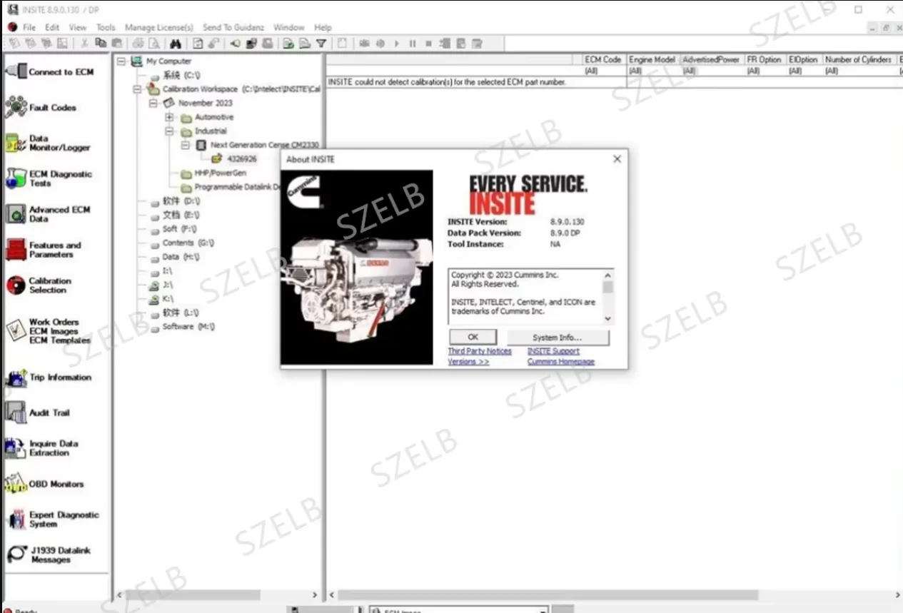 Фото Диагностический инструмент Cummins Insite 9.3 Pro 2026 с программированием ЭБУ Zap-It OEM и чтением кодов неисправностей, бесплатная установка №3