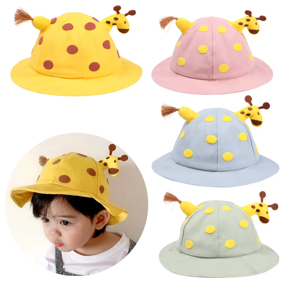 

10-36 Months Baby Sun Hat Cute Fawn Kids Bucket Hat Wide Brim UV Protection Beach Cap For Toddler Boys Girls