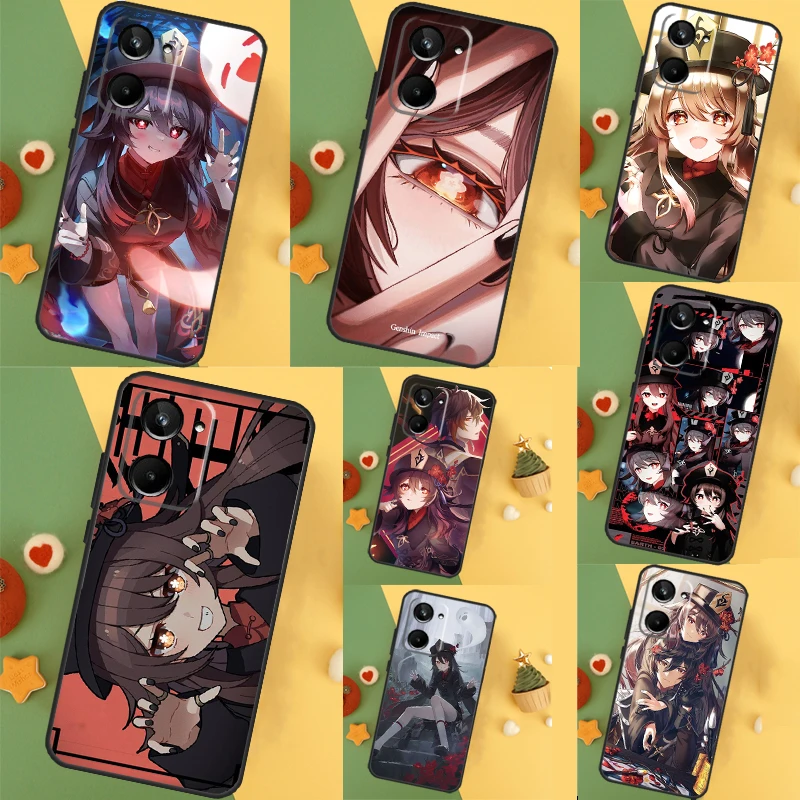 Genshin Impact Zhongli Hutao для Realme 12 10 9 11 Pro Plus GT5 GT Neo 6 C53 C51 C35 C33 C30 C25s C21Y C31 C67 C55 чехол