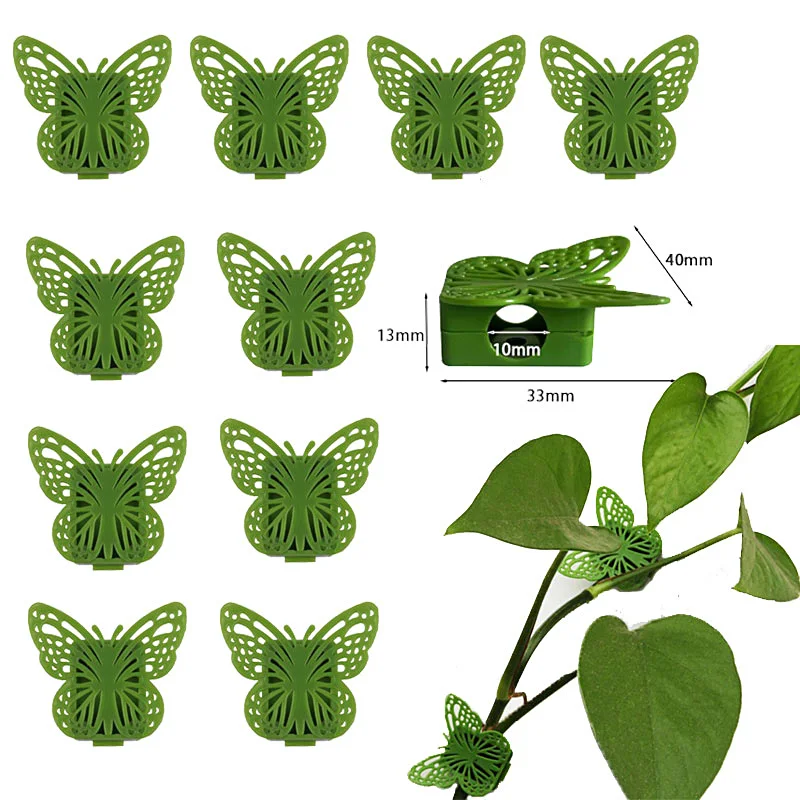Garden Supply Indoor Outdoor Decor Adhesive Sticker Plant Climbing Wall 10 Pcs Vines Fixing Clips Invisible Leaf Clips