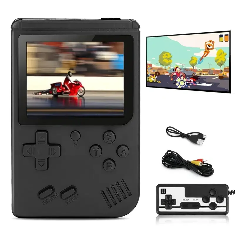 

Игровая мини-консоль 400 классических ФК-игр, портативная игровая мини-консоль с цветным экраном 3,0 дюйма, перезаряжаемая батарея 1020 мАч, Ca