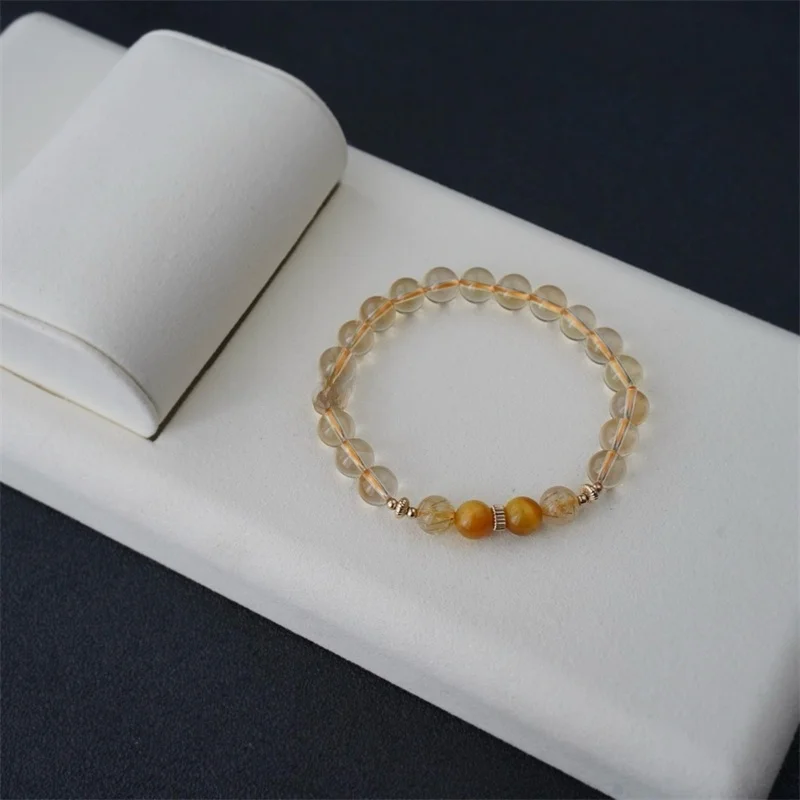 [Fuhe] Оригинальный натуральный цитрин золото тигровый глаз камень кристалл