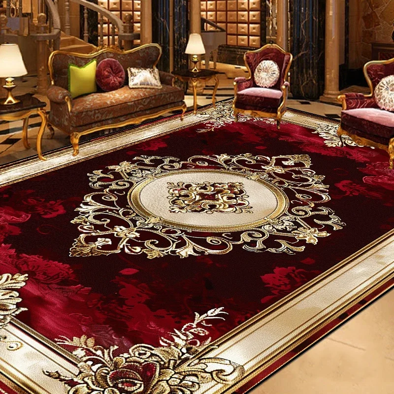 

Gorgeous Retro European Carpet Living Room Large Area Decoration Sofa Area Rugs for Bedroom Cloakroom Non-slip Floor Mats Ковер