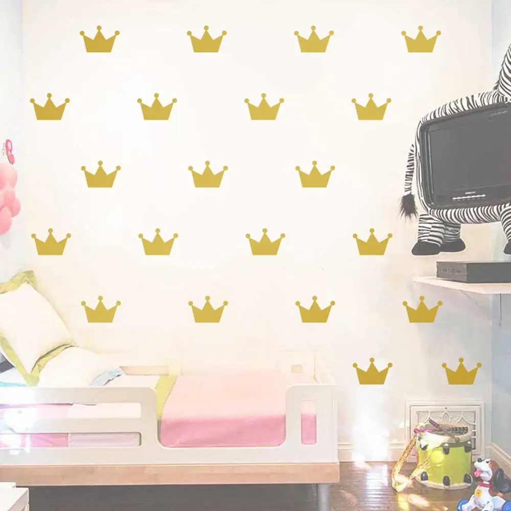 

15pcs/set Kids Bedroom Baby Room Crown Wall Stickers Decorative Princess Wall Stickers Kids Room Vinyl Wall Stickers