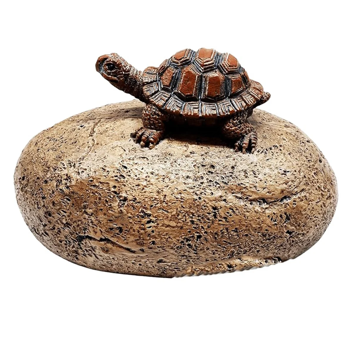 Фото YYg-oFake Rock Hidden Key Box для снаружи — безопасный запасной ключ из смолы для сада или двора (камень и черепаха) №2
