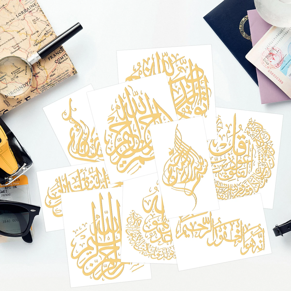 

Золотые наклейки Ramadan Mubarak UFDTF