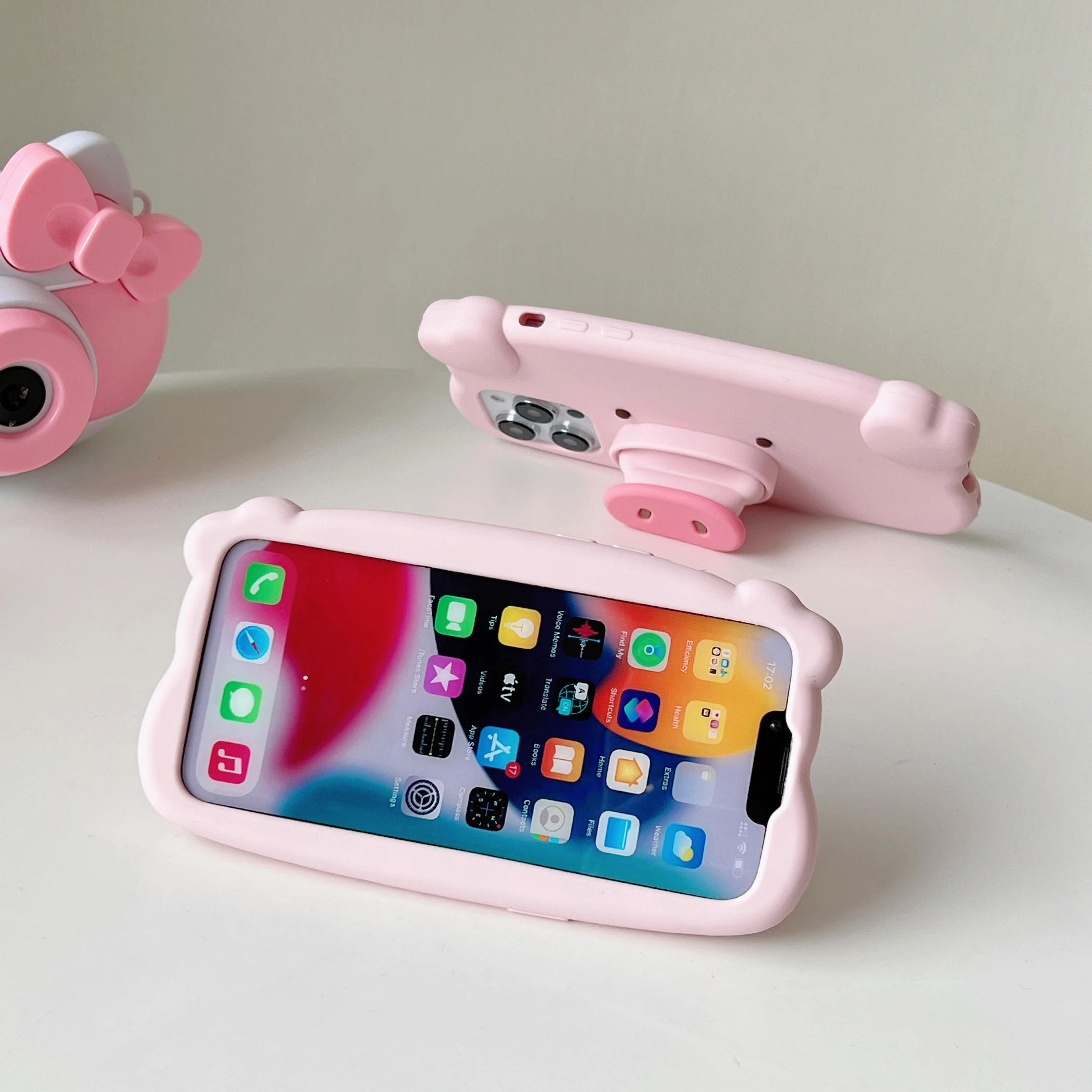 3D милый мультяшный свинья Забавный чехол для телефона iPhone 14 13 12 11  Pro Max Свинья Нос подставка мягкий резиновый противоударный защитный чехол  | AliExpress