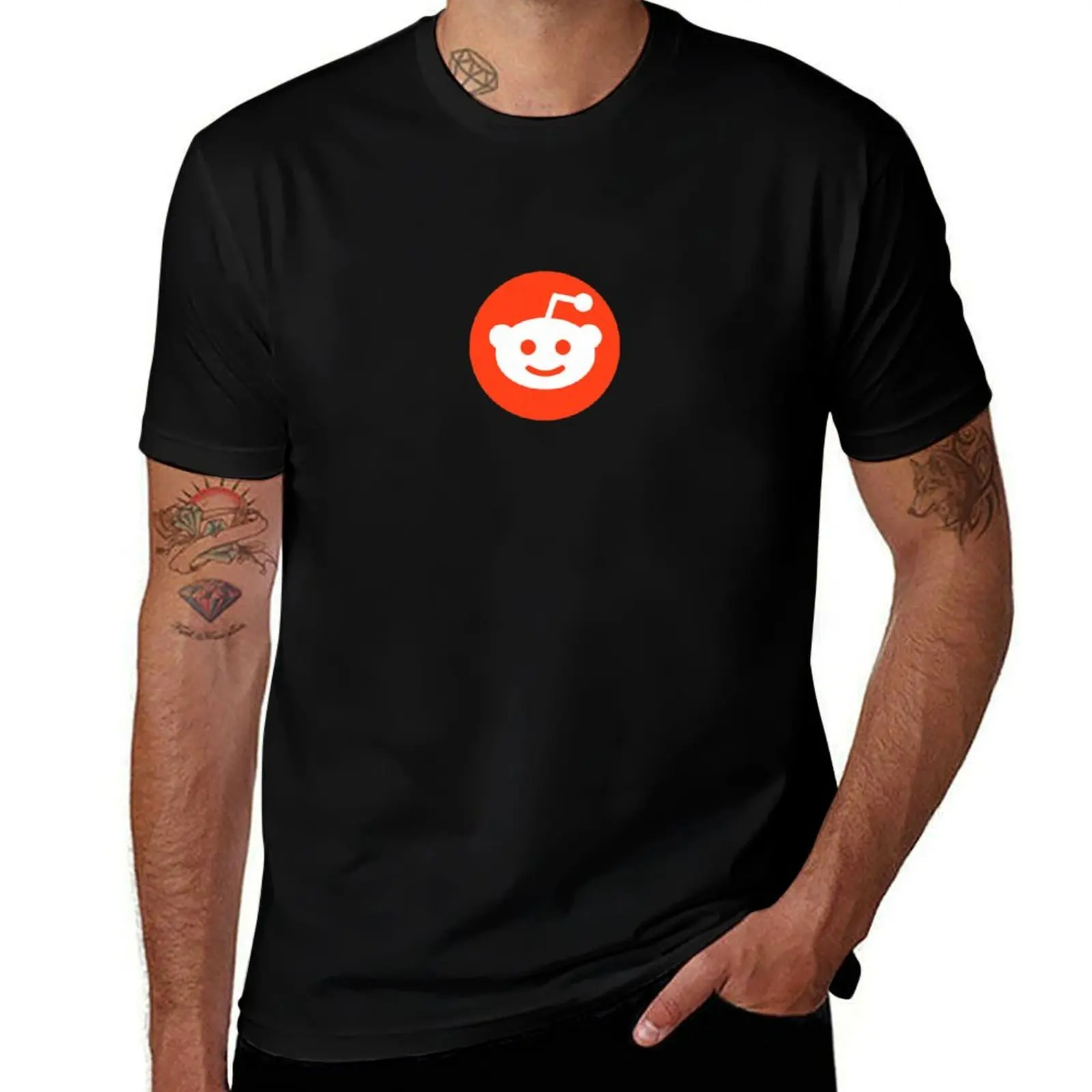 Фото Футболка с логотипом Reddit, рабочая футболка с короткими рукавами для работы на открытом воздухе №1