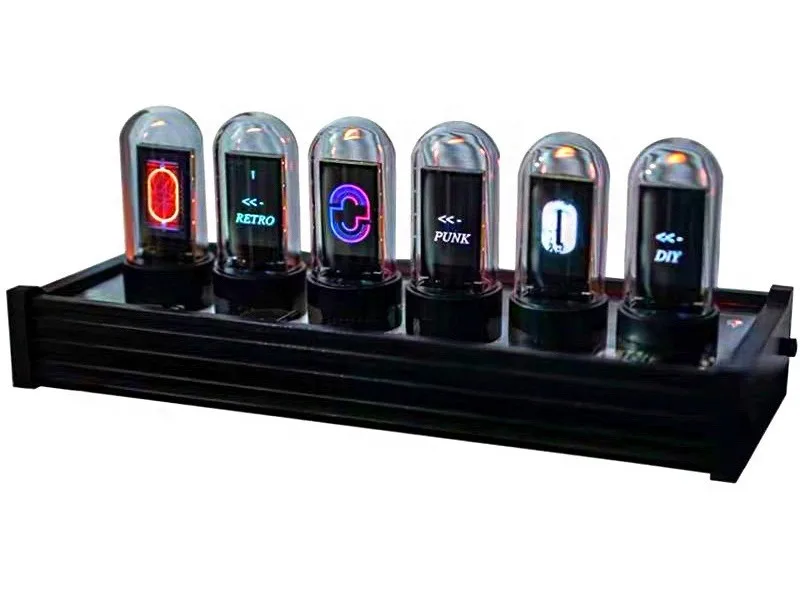BETTER Digital IPS Display Clock RGB Glow Tube Clock Electronic Retro Table Clock