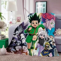 anime hunter x hunter flannel blanket 3d print throw blanket for adults home decor bedspread sofa bedding flannel quilts