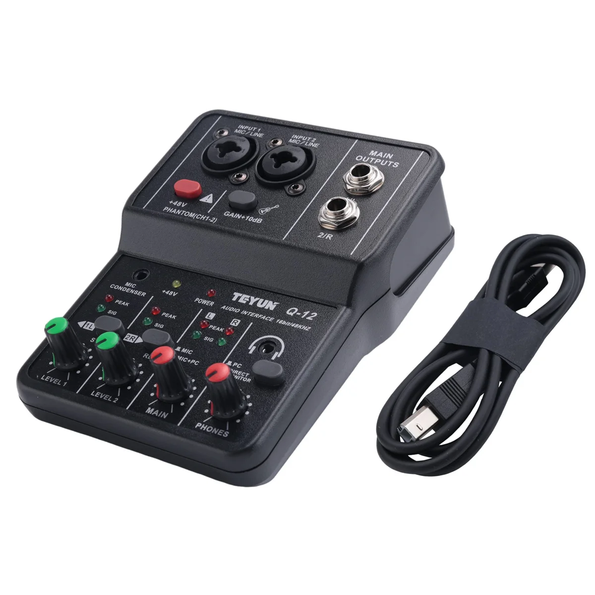 Звуковая карта TEYUN Q-12 аудиомикшер звуковая плата консоль настольная система