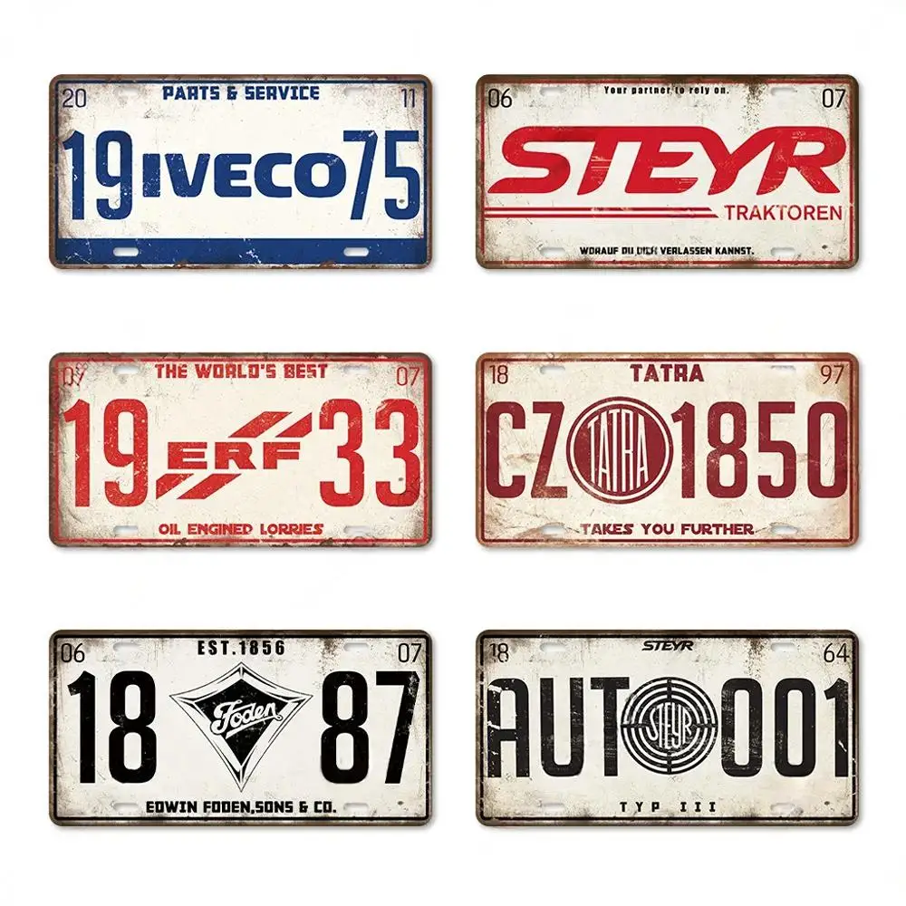 Металлическая Брендовая Табличка Для Грузовика Винтажный Знак Лицензии Декор