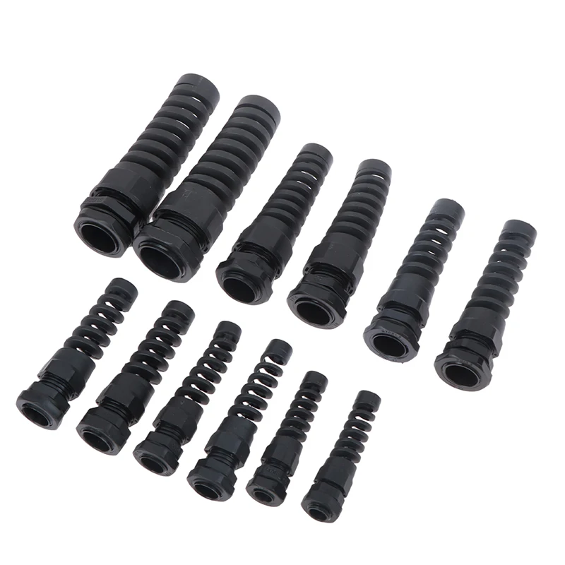 

2PCS Waterproof M12 PG7 / PG9 / PG11 Cable Seal Sleeve Connector Plastic Screw Stress Protector Electric Tool Attachment