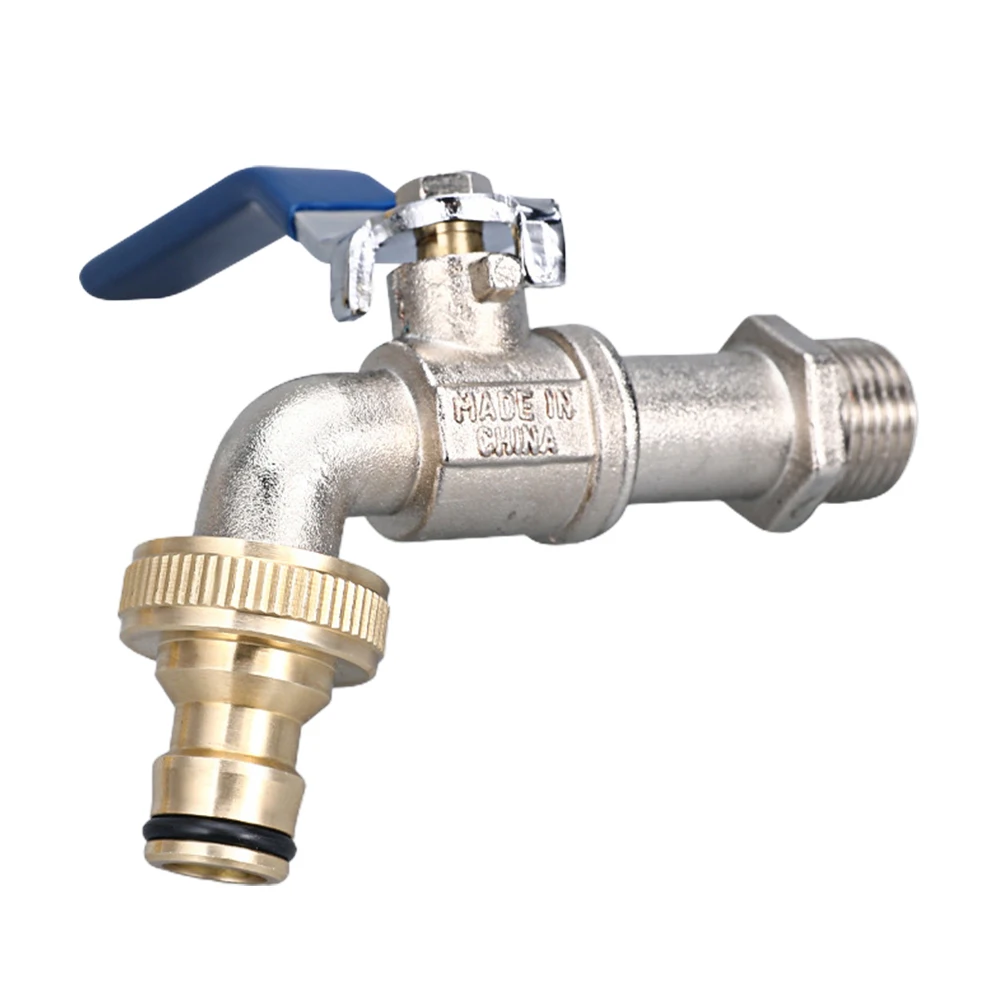 

Hose Adaptor Water Pipe Connector 1.57*1.18in 4*3cm Brass+Rubber Durable