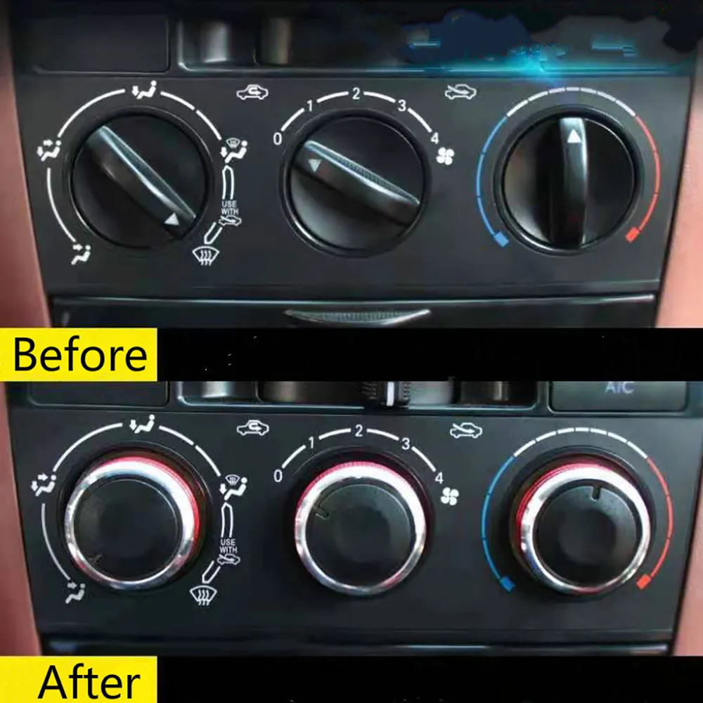 3 шт. автомобильная ручка кондиционера ручки крышка кольца наклейка
