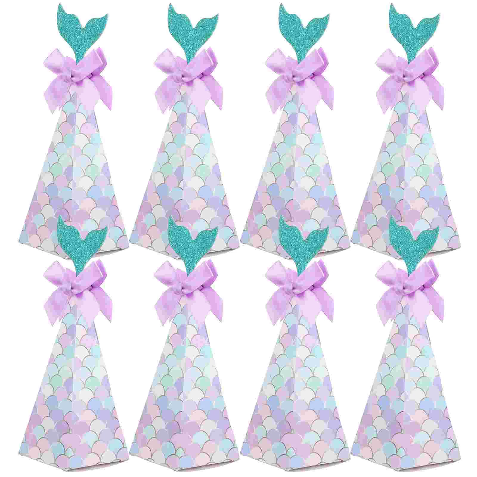 

20 Pcs Bath Gifts Mermaid Party Candy Box Wedding Container Girl Storage Case Paper Favor Cases Packaging Cookies Bride