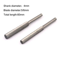 1pc rotary burr cutter high speed steel rotary file 4x54x6mm for dremel accessories milling cutter drill bit engraving bits