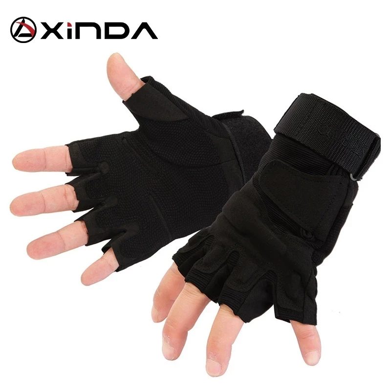 

XINDA Professional Outdoor Sports Half Finger Tatics Gloves Rock Climb Downhill Hiking Riding Anti Slip Top Quality Gloves