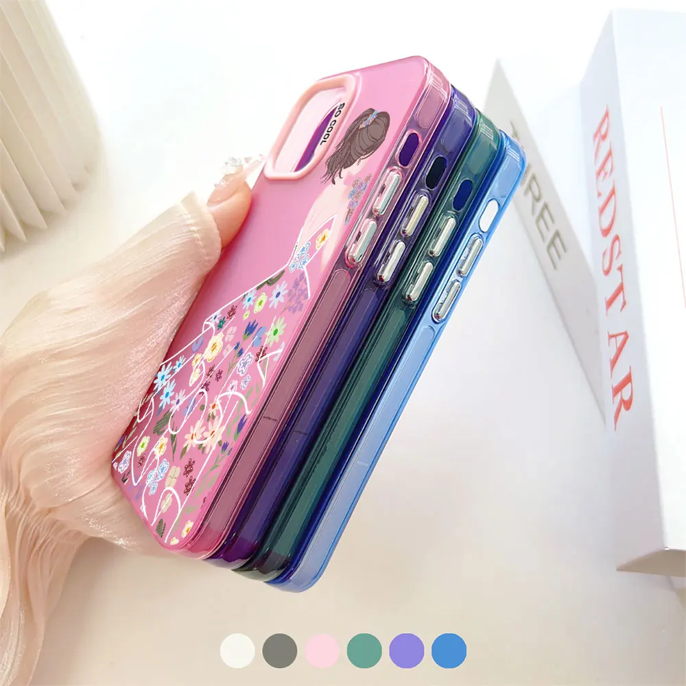 Красивый чехол для телефона с цветочной девушкой VIVO Y100 Y93 Y91 Y81 Y78 M TI Y77T Y56 Y51 Y50 Y36Y35