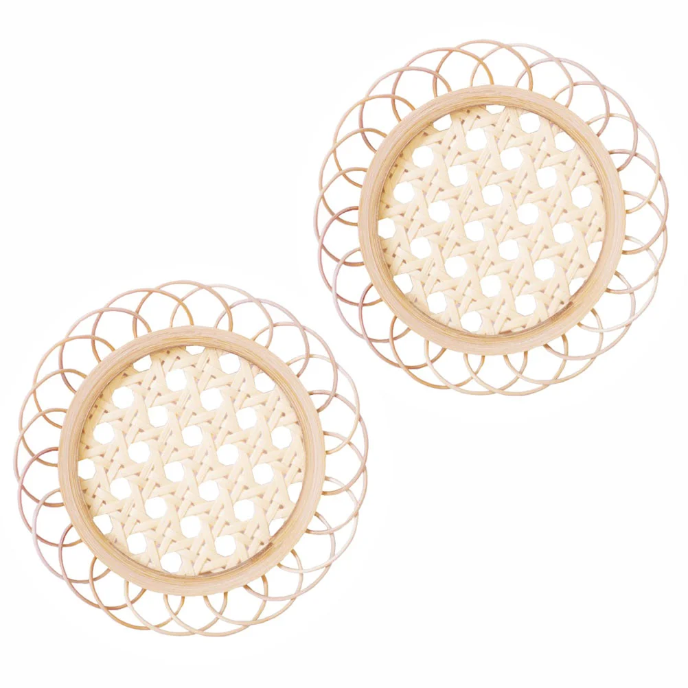 

2Pcs Coaster Square Round Coaster Heat Resistant Mat Home Decor