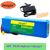 new 48v 30000mah li ion battery 48v 30ah 1000w 13s3p li ion battery pack 54 6v e bike electric bicycle scooter with bmscharger