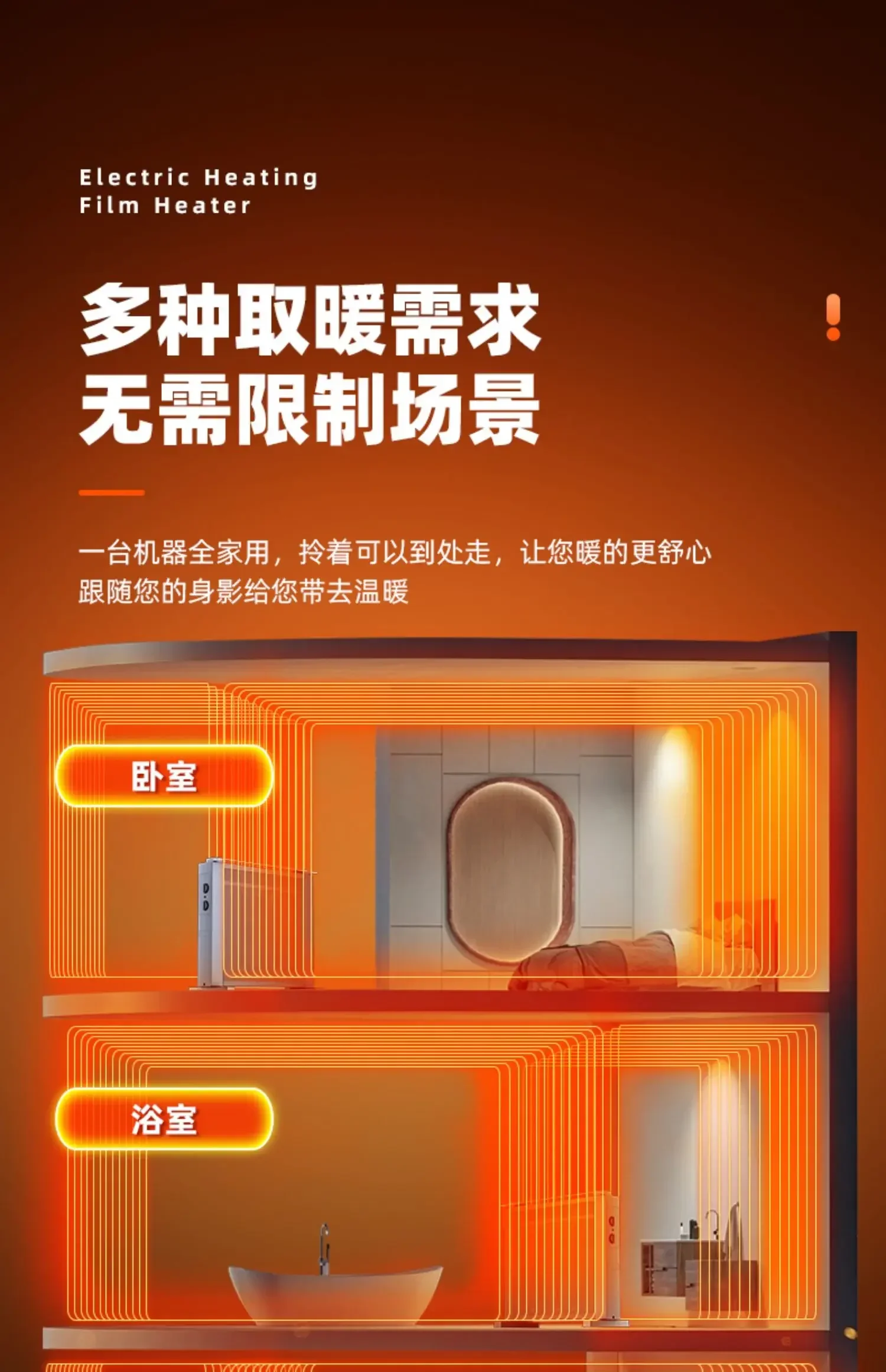 Электрический обогреватель 220 В портативный маслонаполненный радиатор с