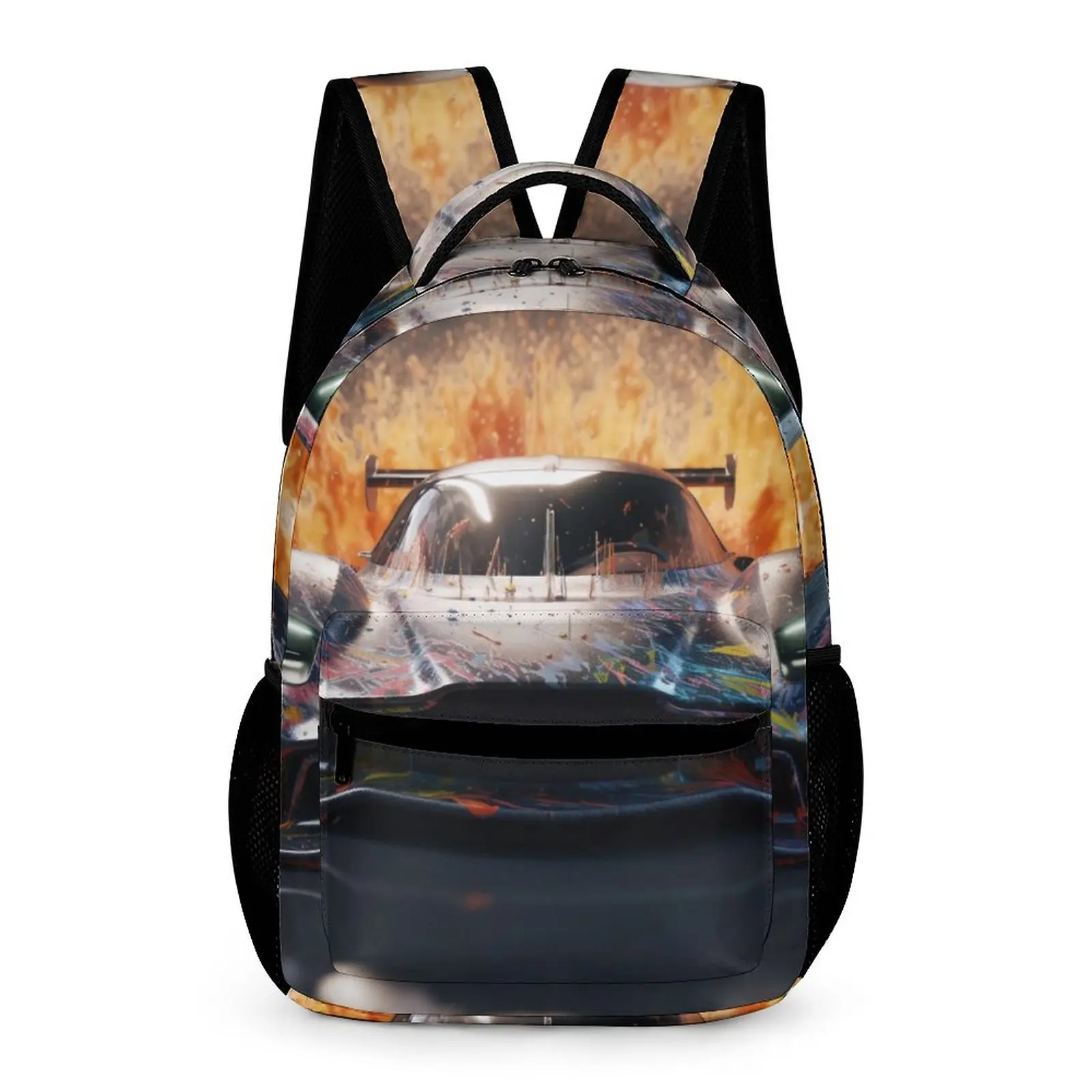 

Dazzling Sports Car Backpack Liquid Splash Explosion Fun Backpacks Women Daily Lightweight School Bags Designer Rucksack