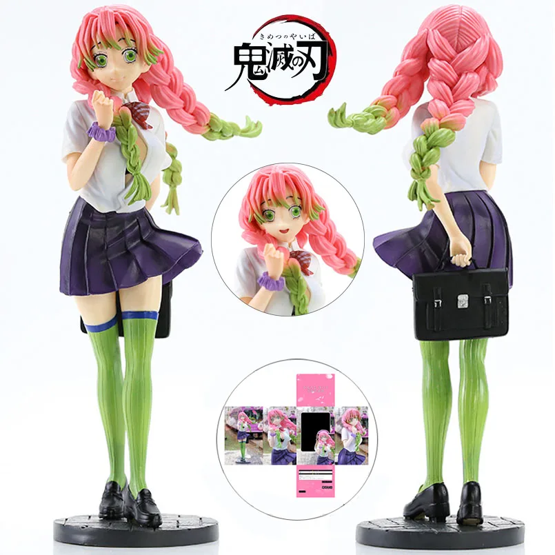 

25cm Anime Demon Slayer Figure Kanroji Mitsuri Statue PVC Action Figure Kimetsu No Yaiba Kochou Shinobu Uniform Nezuko Figurine