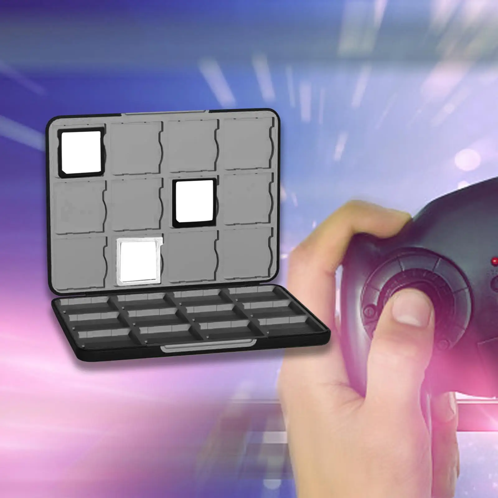 

3DS Game Holder Card Case Shockproof Silicone Shell Storage Box Durable Magnetic Opening and Closing Portable Game Cards Case