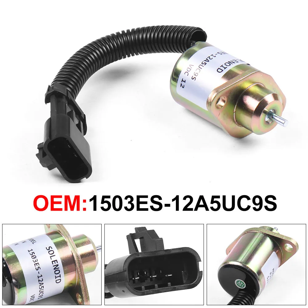 

Стопорный электромагнитный клапан 1503ES-12A5UC9S 12 В для Kubota V1505 R90 R-25-15230-01 251523001