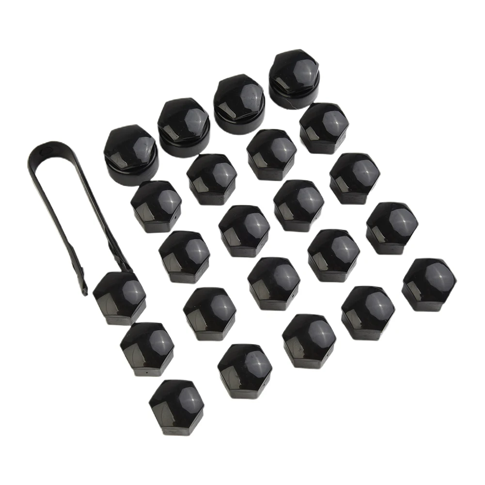 

24pcs 17MM Black Wheel Nut Bolt Trims Studs Cover Cap For Opel For BMW Auto Wheel Hub Protectors Screw Cap Anti Rust Cover