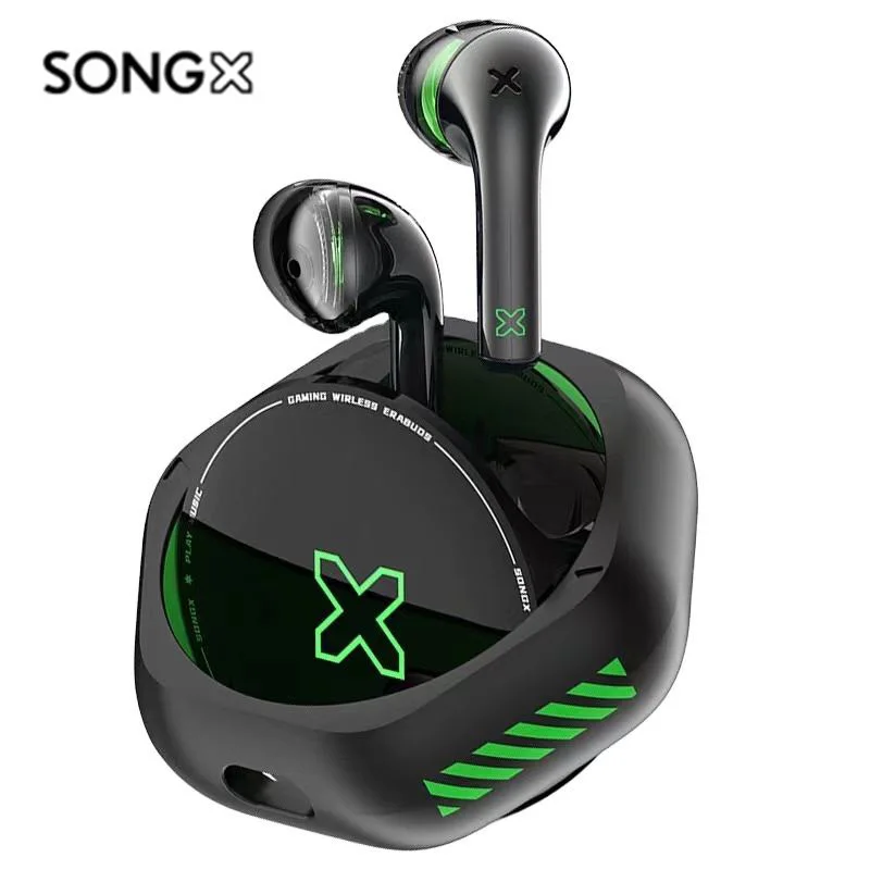 

SONGX SX10 TWS Bluetooth 5.2 Headset High Quality Noise Reduction Semi In Ear E-sports Game Earphone IPX4 Waterproof Headphone