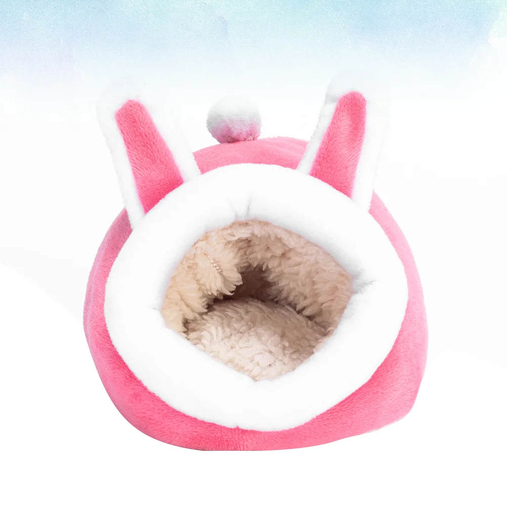 

Bed Hamster Hedgehog Houseguinea Warm Cage Winter Chinchillapet Accessories Hut Animalrabbit Rat Beds Cuddle Fleece Cups