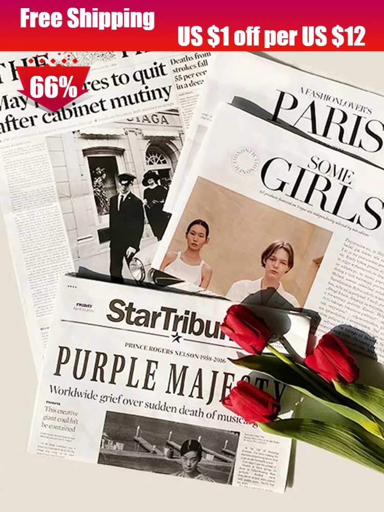 

Photography Props Retro Photo English Old Newspaper Photo Prop Background Poster Magazines Wrapping Paper Gift Home Decoration