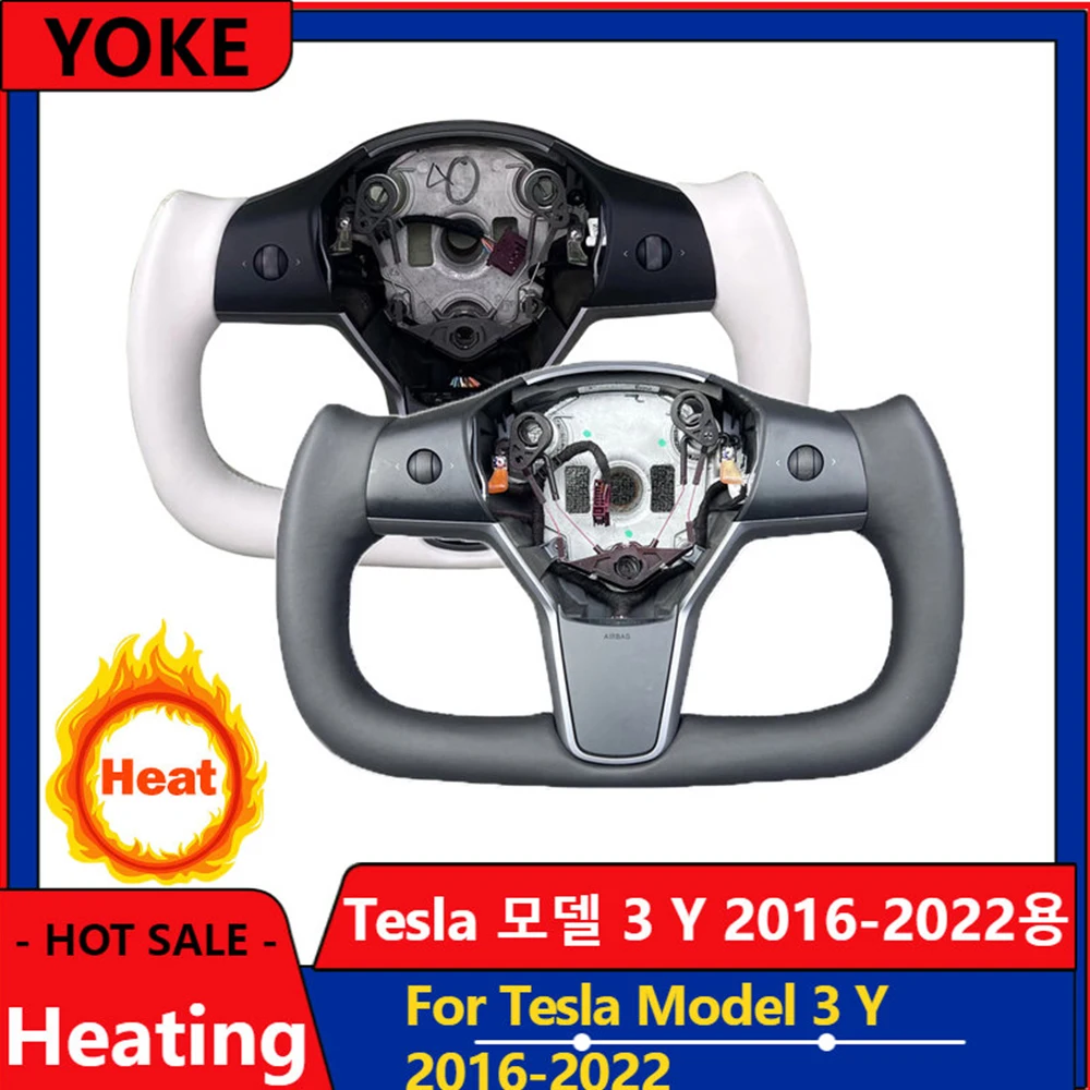 

Настраиваемое 350 мм рулевое колесо с нагревательным Карбоновым волокном Алькантара модификация спортивного рулевого колеса для Tesla Model 3 / Y