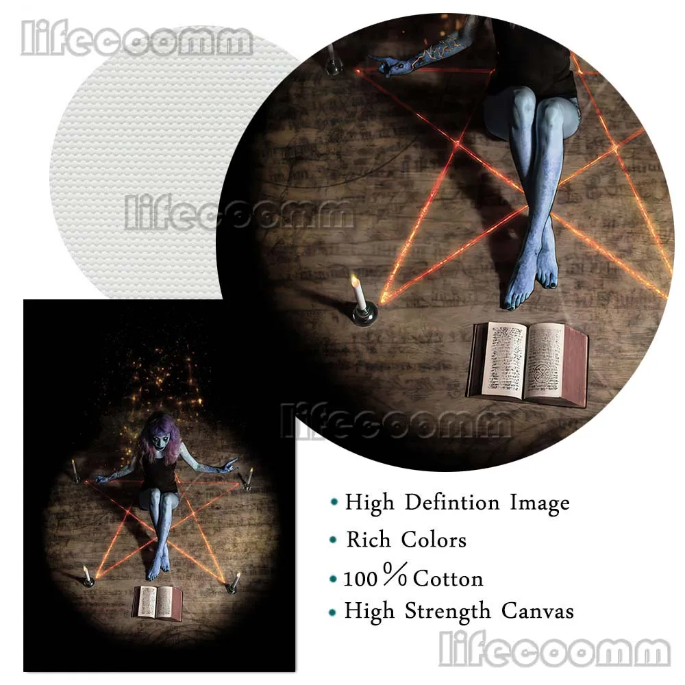 Винтажная Картина на холсте гравировщик и зомби |